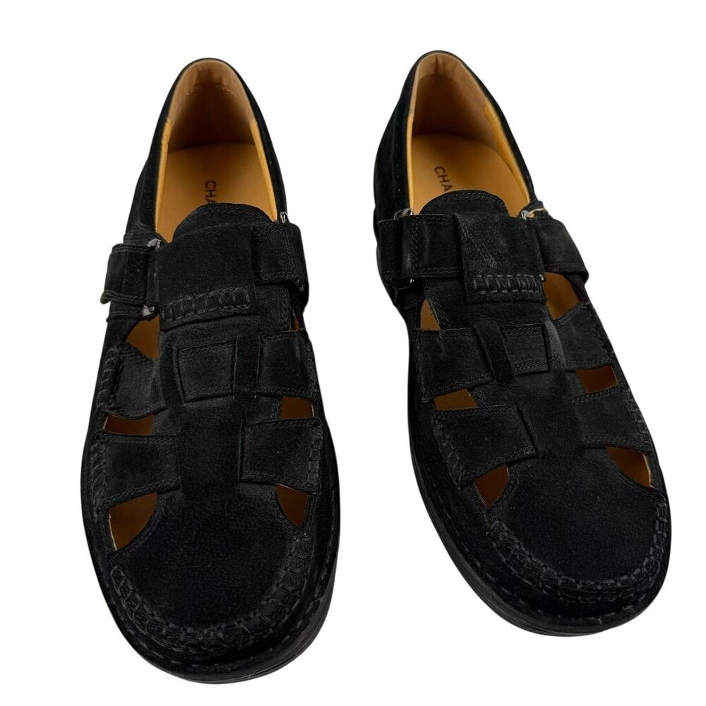CHAMARIPA Men's Black Elevator Fisherman Sandals Size 10